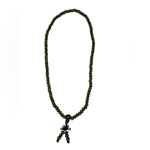 Green wooden necklace